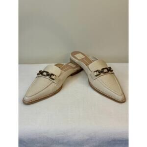 Dolce Vita Sidon Ivory Embossed Leather Mule - size US 8.5